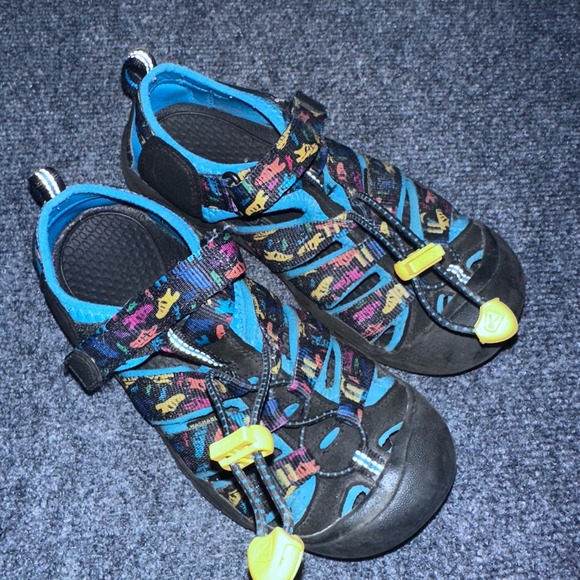 Keen Other - Keen Newport H2 Kids Shoes Size 3 Dinosaur Print Blue Black Water Sandals